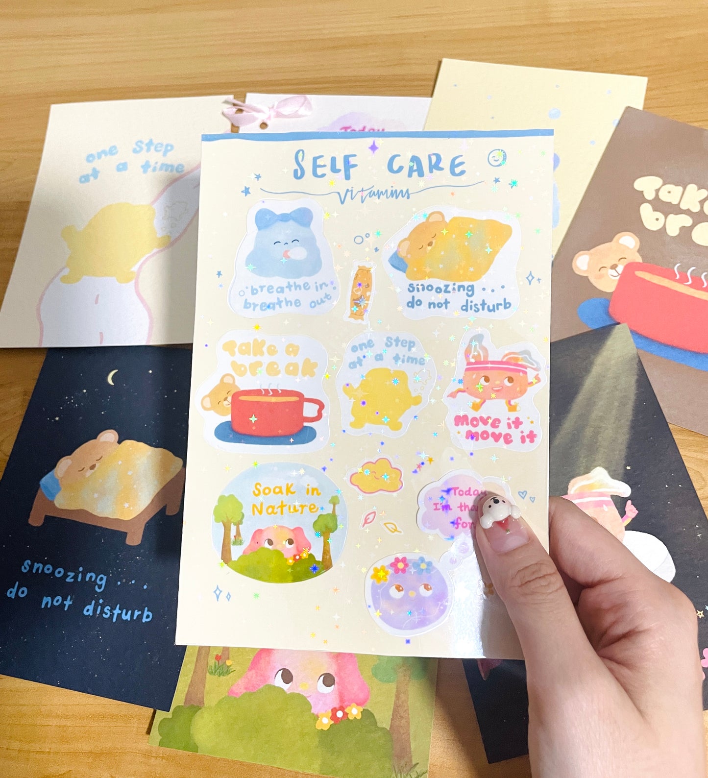 Self-Care Cards and Stickers Bundle