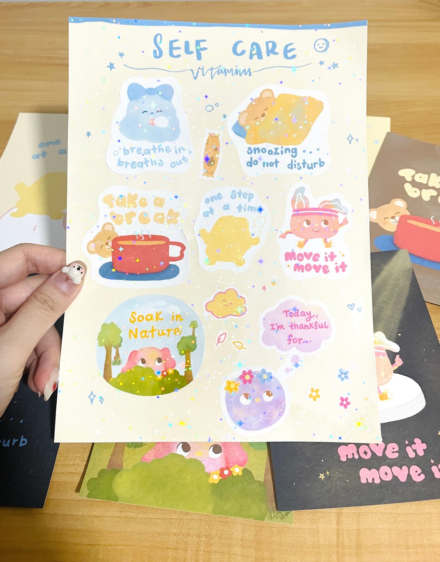 Self-Care Cards and Stickers Bundle