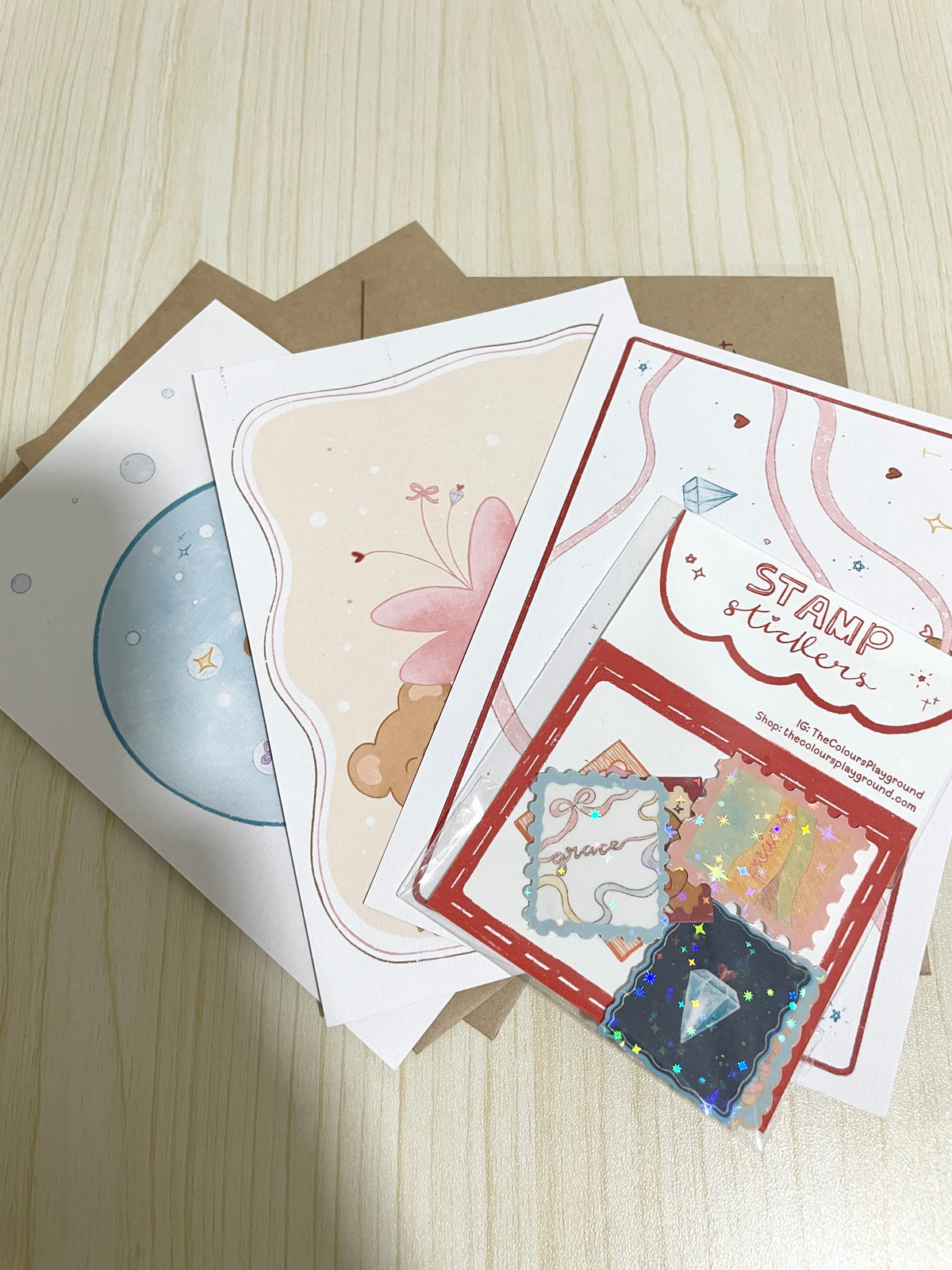Bundle: Stamp Stickers and Postcards